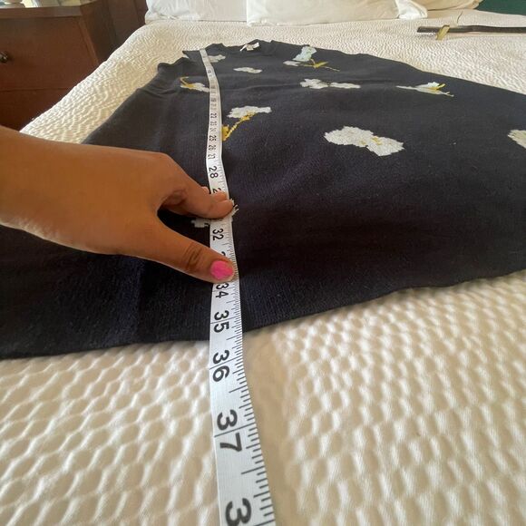 NWT Free Assembly Women's Sleeveless Floral Jacquard Mini Sweater Dress Size L - Picture 9 of 9